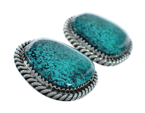 Native American Turquoise Sterling Silver Post Earrings X11022